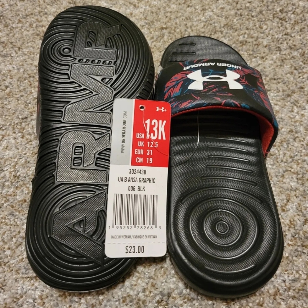 Girls under armour slides NWT
